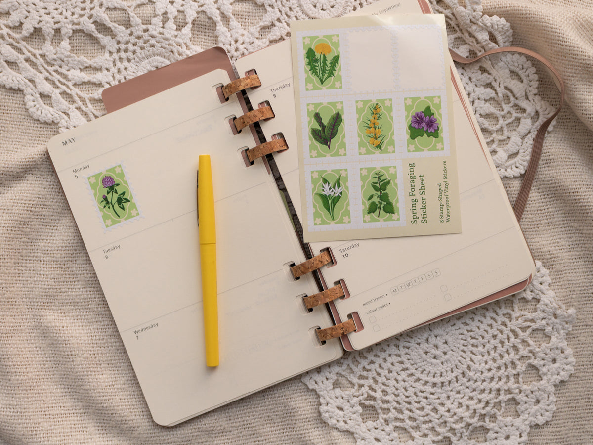 Sticker Sheet - Spring Foraging - in diary
