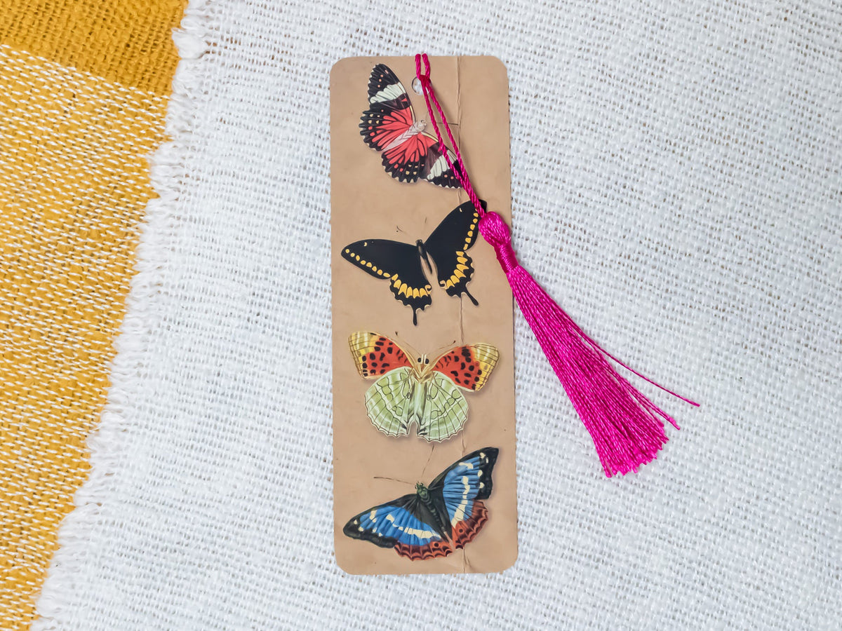 Vintage Butterfly Bookmark with Tassel