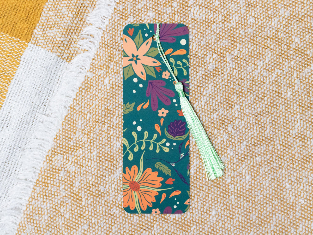 Autumnal Flower Bookmark with Tassel