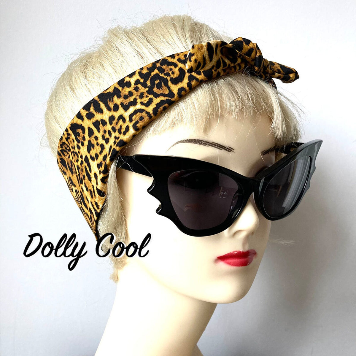 Hair tie with cherries and leaopard print
