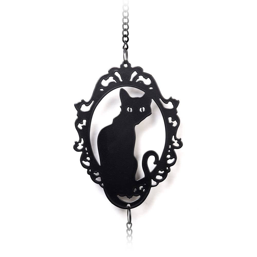 Alchemy England - Cat Silhouette Hanging Decoration / Wind Chime