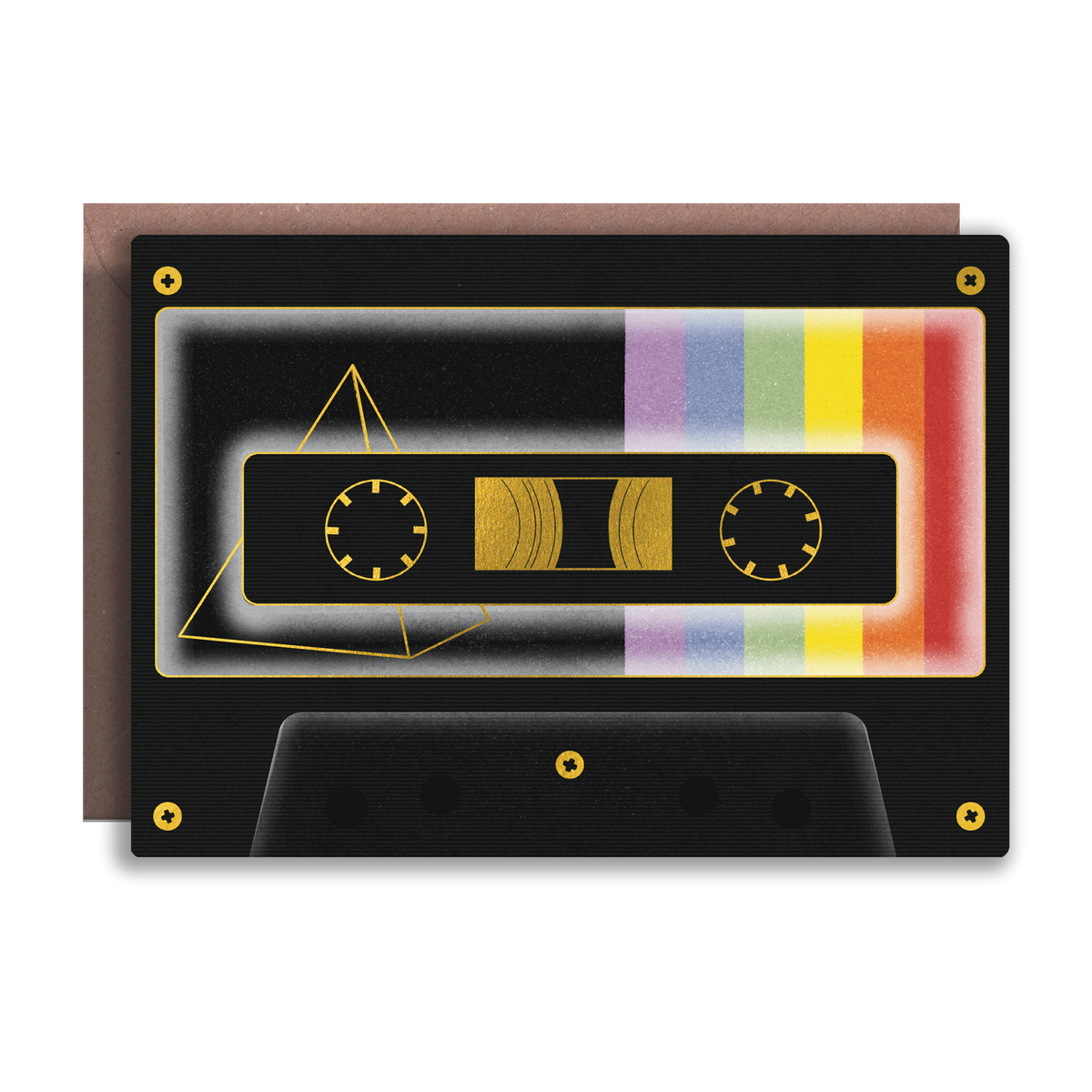Lione & Sheikh - 70s Cassette Foiled A6 Greeting card
