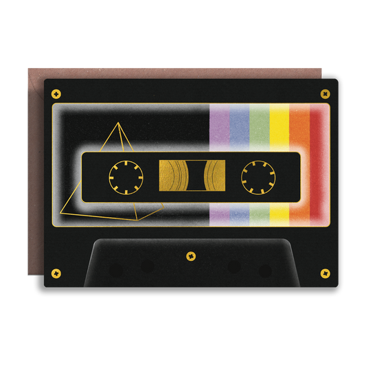 Lione & Sheikh - 70s Cassette Foiled A6 Greeting card