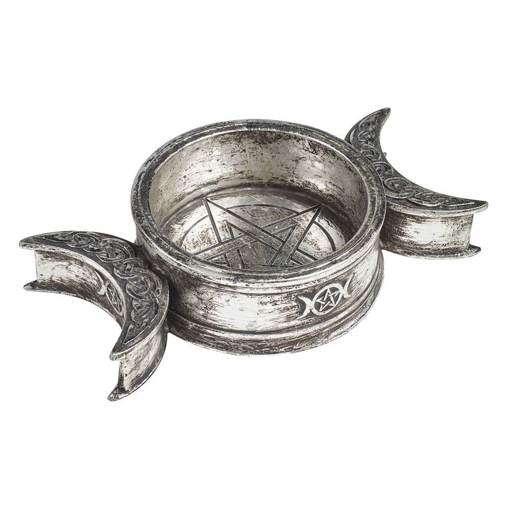 Alchemy England - Triple Moon Trinket Dish / Candle Holder (Casket / Box)