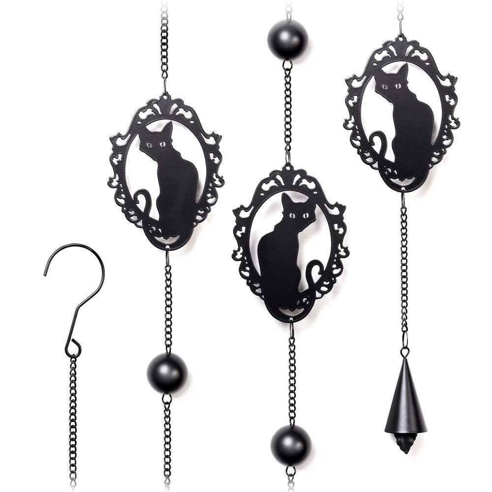 Alchemy England - Cat Silhouette Hanging Decoration / Wind Chime