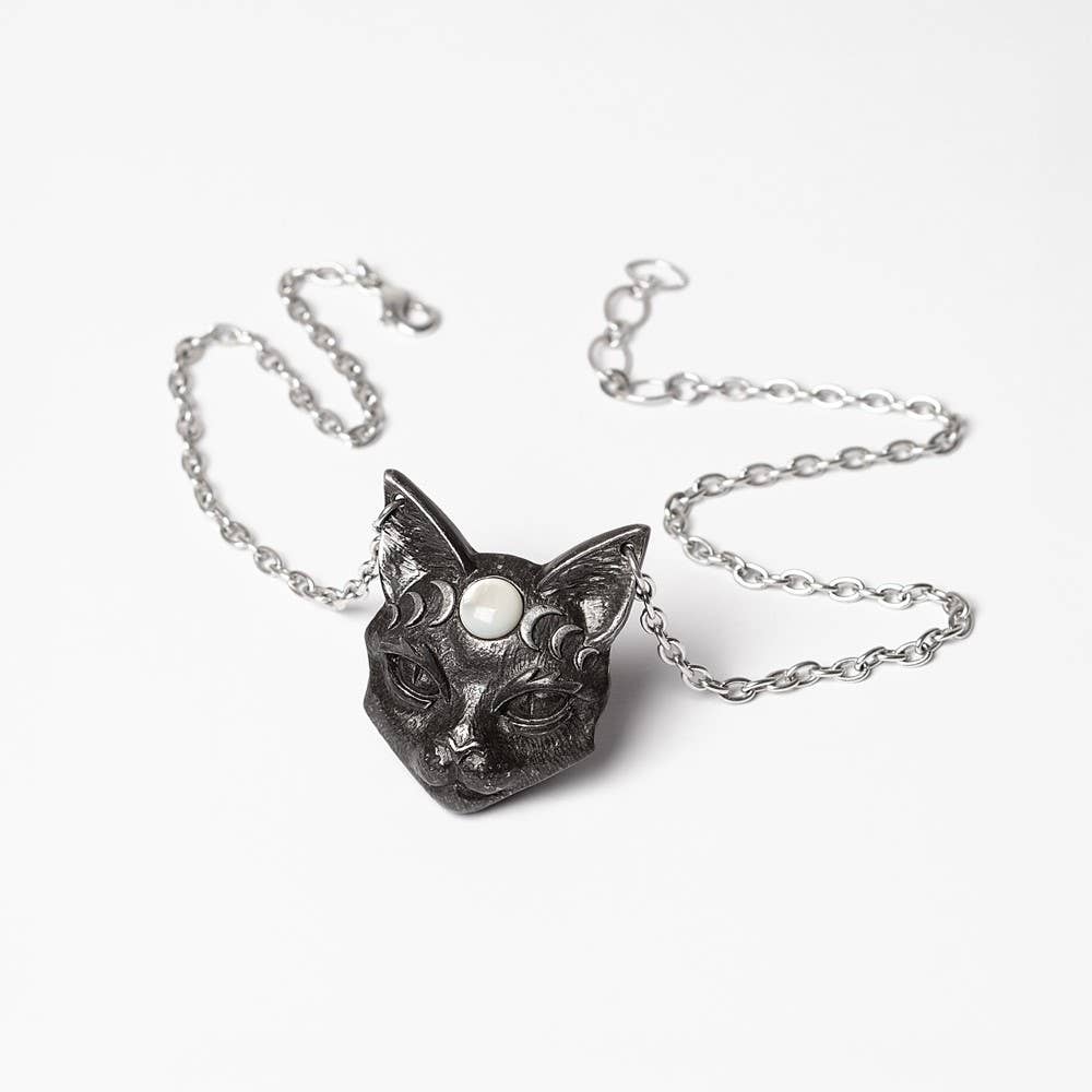 Alchemy England - Mystic Moon Cat Pendant