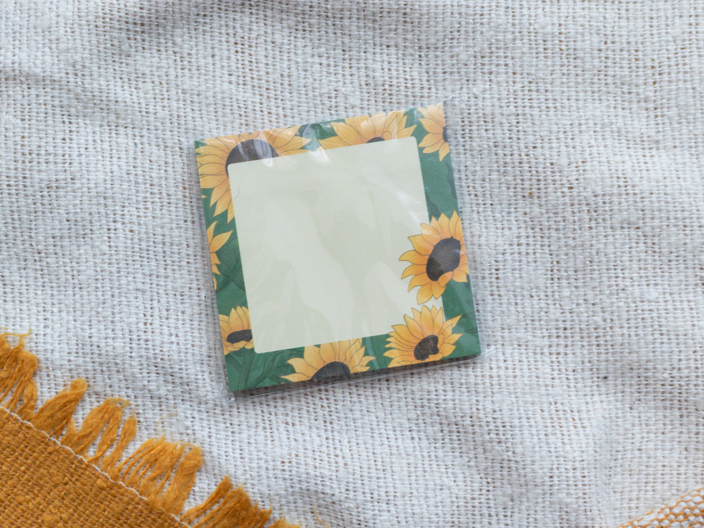 Sunflower Sticky Notes in plastic wrap