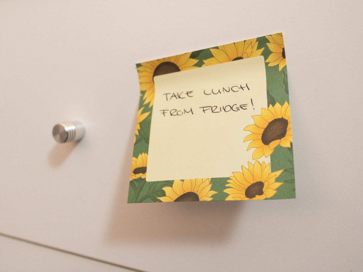 Sunflower Sticky Notes with note