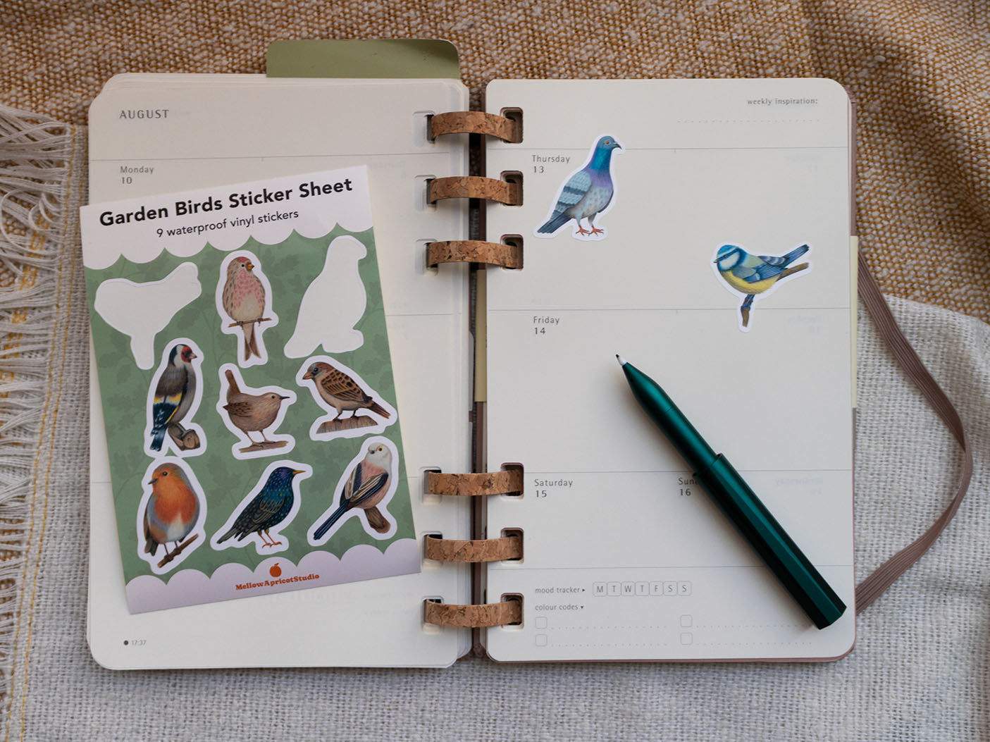 British Garden Birds - A6 Vinyl Sticker Sheet