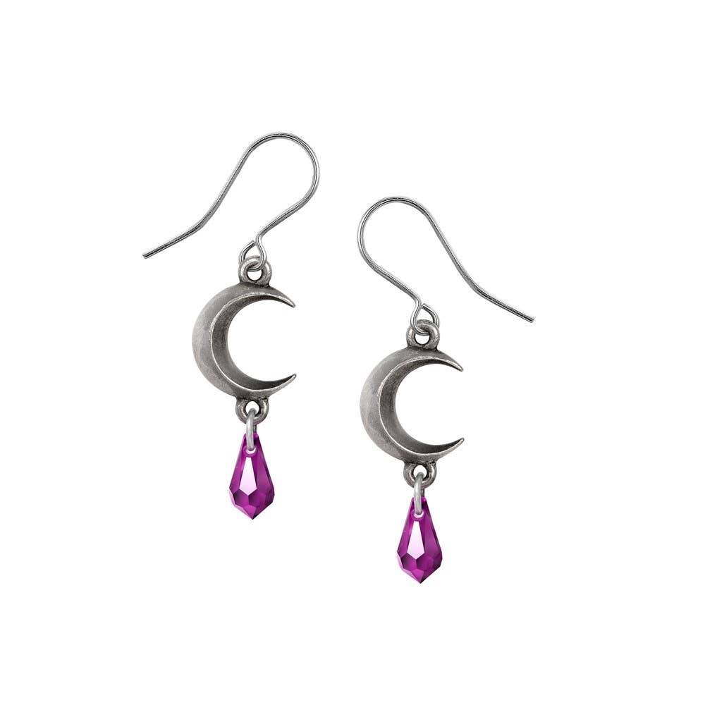 Alchemy England - Tears of the Moon - Amethyst - Dropper Earring Pair