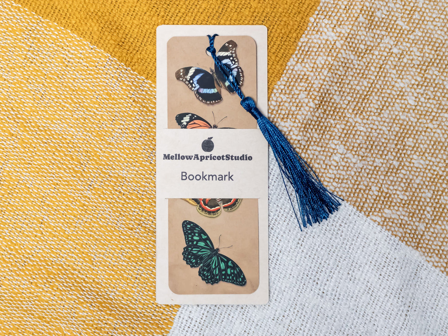 Vintage Butterfly Bookmark with Tassel - in packaging
